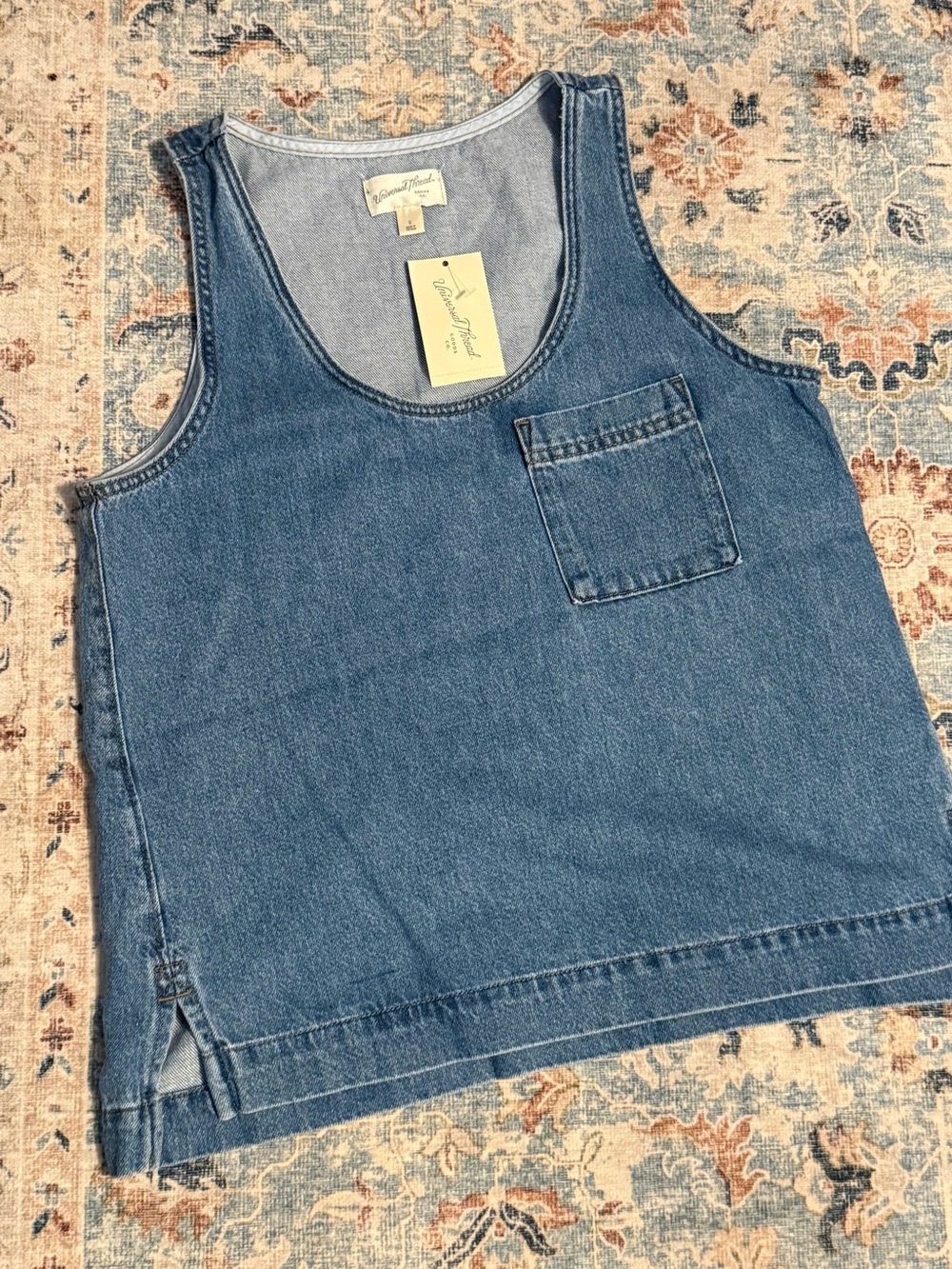 (2 for $25) UNIVERSAL THREAD Denim Pocket Tank Top - SMALL NWT